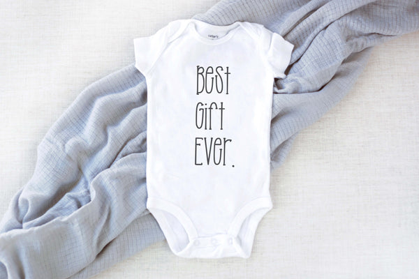 Best Gift Ever Pregnancy Announcement Baby Onesie Bodysuit newborn infant theba outfitters
