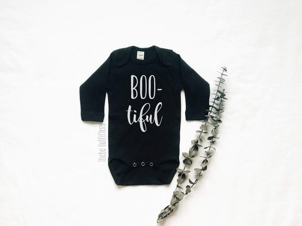 Boo-tiful Beautiful Halloween Baby Onesie Bodysuit Newborn Infant Theba Outfitters