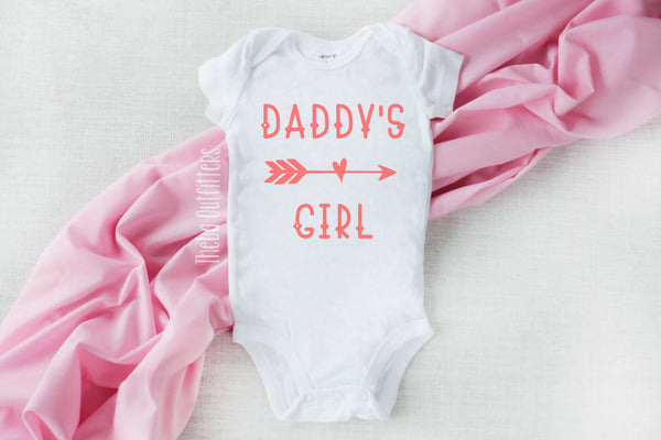 Daddy's Girl Baby Onesie Bodysuit Father's Day Gift Infant Newborn Theba Outfitters