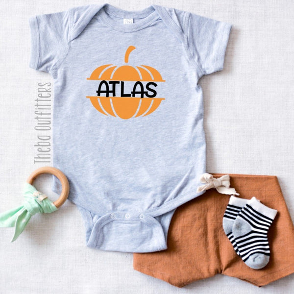 Fall Pumpkin Name Onesie/Tee