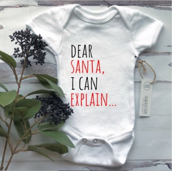 Baby Christmas Santa Onesie Holiday