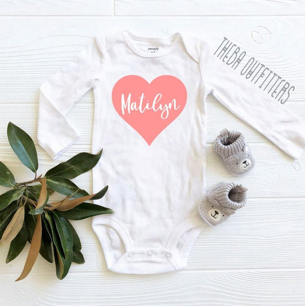 'Valentine's Day Custom Heart' Onesie
