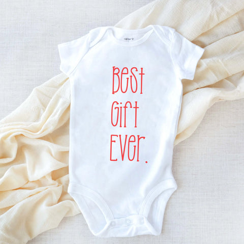 Best Gift Ever Pregnancy Announcement Baby Onesie Bodysuit newborn infant theba outfitters