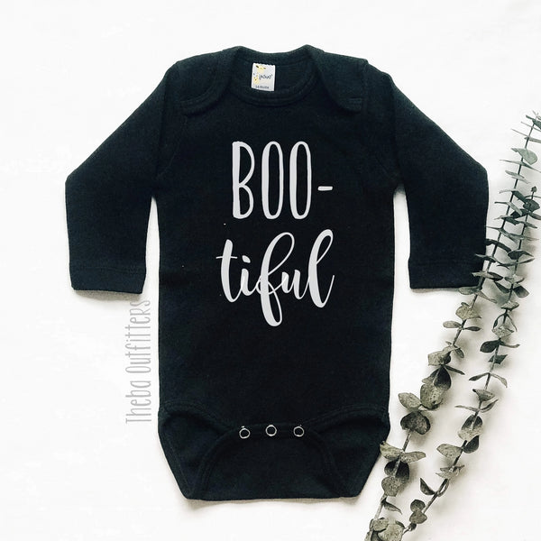 Boo-tiful Beautiful Halloween Baby Onesie Bodysuit Newborn Infant Theba Outfitters