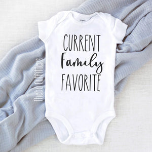 Current Family Favorite Onesie Bodysuit New Baby Infant Newborn Theba Outfitters