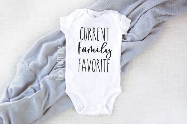 Current Family Favorite Onesie Bodysuit New Baby Infant Newborn Theba Outfitters