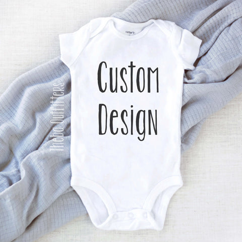 Personalized Custom Design Baby Onesie Bodysuit Newborn Infant Theba Outfitters