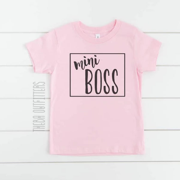 Mini Boss Onesie Tee Shirt Bodysuit Baby Toddler Theba Outfitters