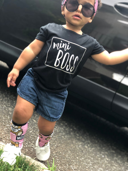 Mini Boss Onesie Tee Shirt Bodysuit Baby Toddler Theba Outfitters