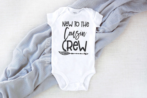 Cousin Crew Shirt Tee New to the Cousin Crew Onesie Bodysuit Infant Toddler Baby Family Matching Shirt Theba Outfitters