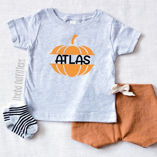 Fall Pumpkin Name Onesie/Tee