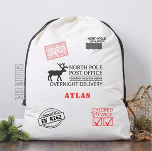 Santa's Delivery Sack for Baby Gifts - Theba Outfitters - canvas bag