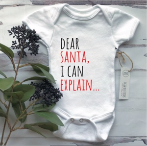 Baby Christmas Santa Onesie Holiday 