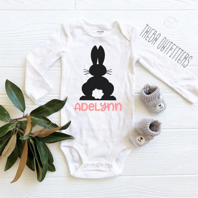 Easter Bunny Onesie- Custom Name