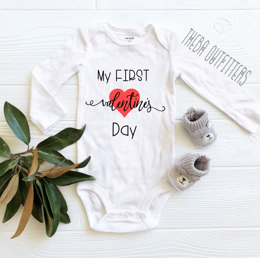 'My first Valentine's Day' Onesie